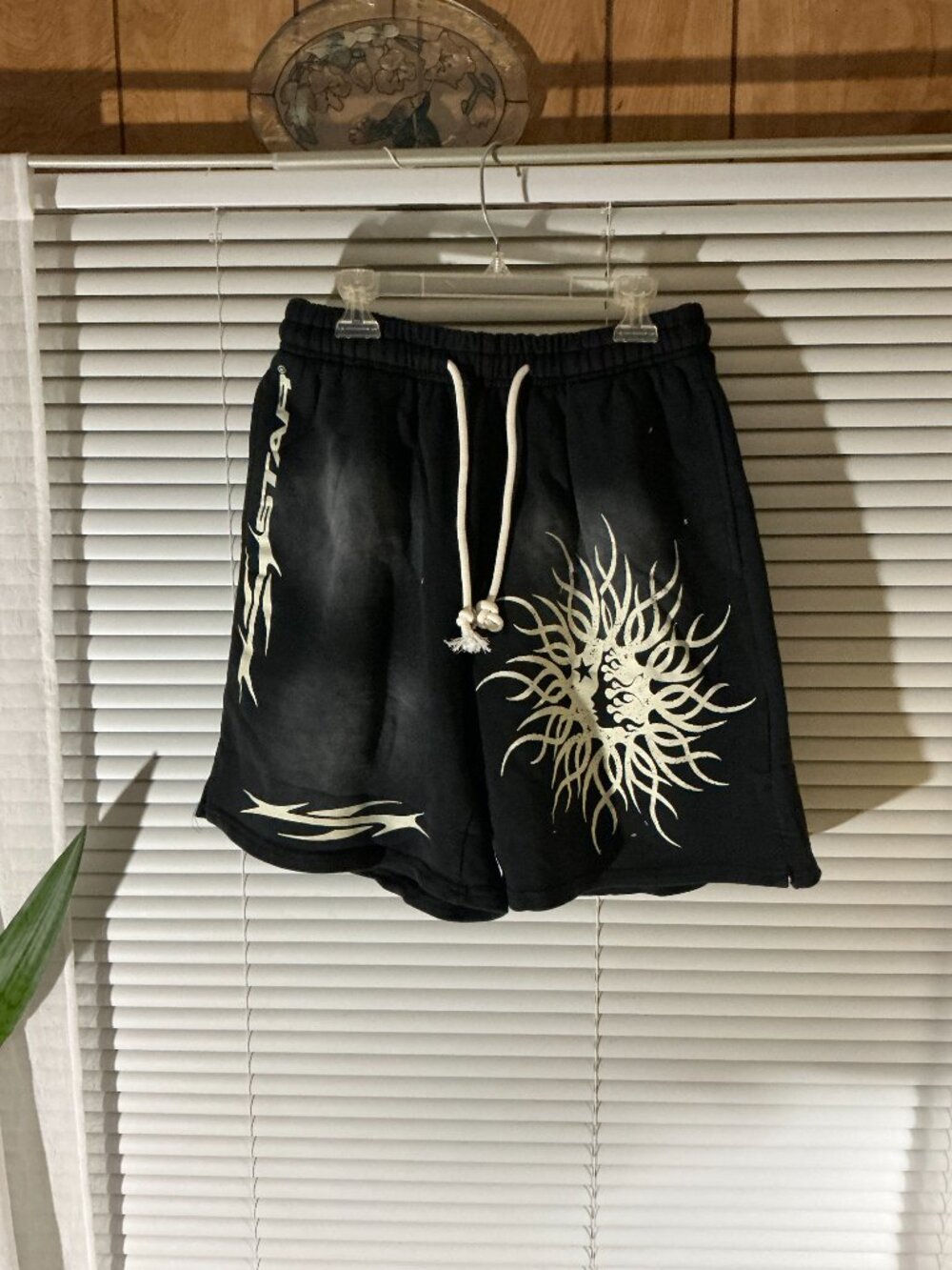 Black hellstar sweat shorts